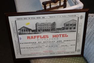 A Raffles Hotel Singapore advertisement print