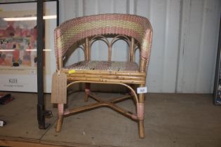 A child's cane/wicker musical chair