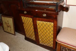 A 19th Century mahogany chiffonier enclosed by bra