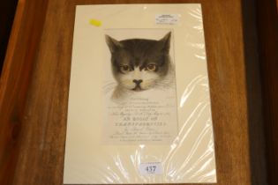 An Edward Orme antique print "Look at Cats Eyes"