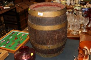 A Whitbread oak barrel