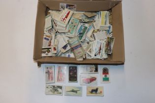 A box of cigarette cards