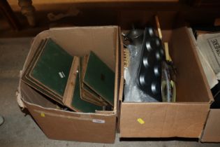 Two boxes of various kitchenalia