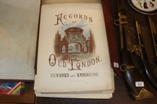 A folder of records of old London vanished and van