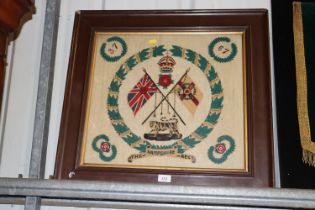 A Hampshire regiment large tapestry contained in f