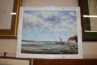 Ken Curtis, acrylic study of Pin Mill