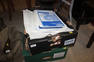 Two boxes of miscellaneous maps