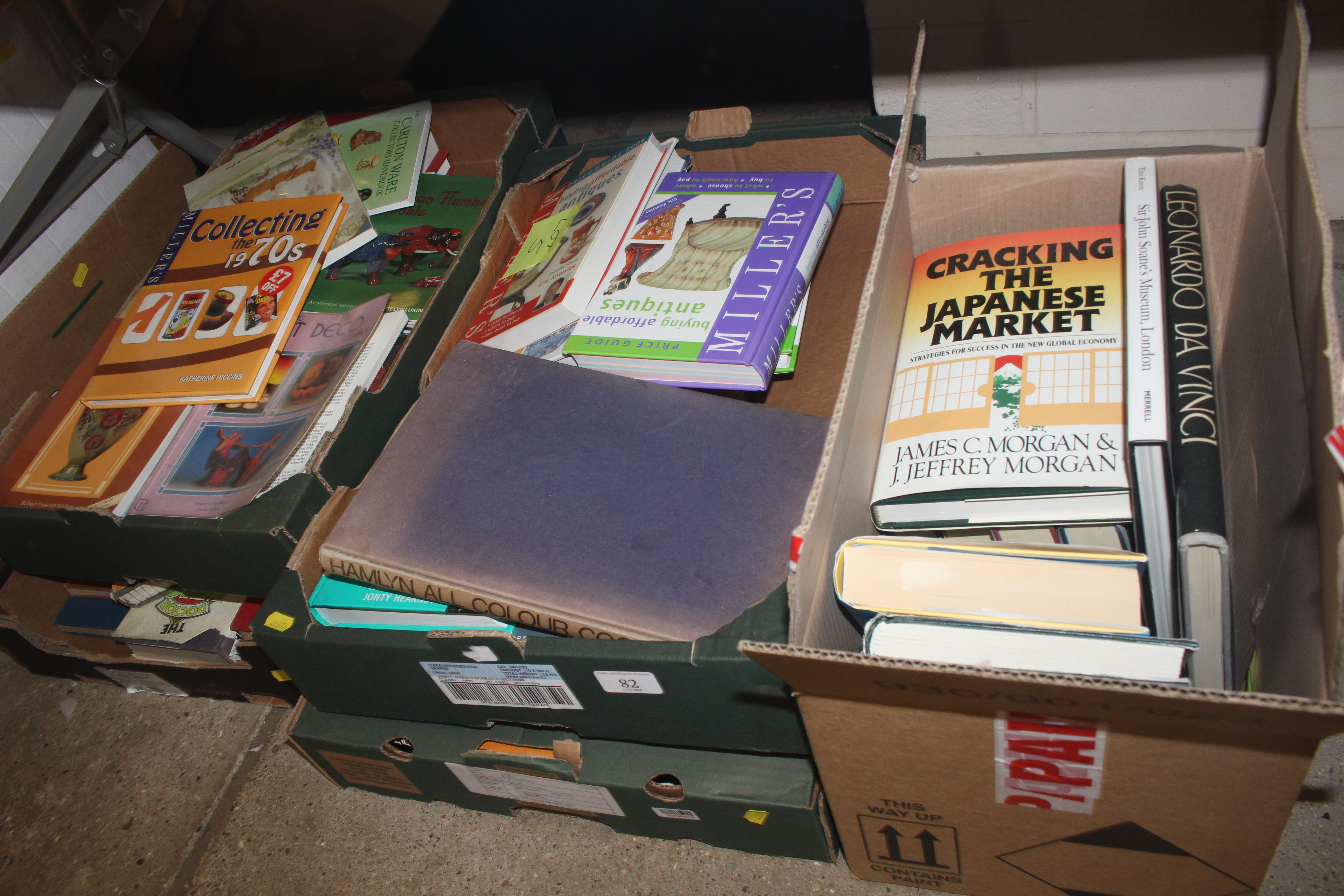 Five boxes of various books including Art related,