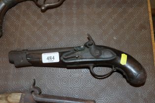 A French military flintlock pistol circa 1900 in need of restoration