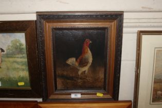 Henry Harkin, oil on board "Gamecock"