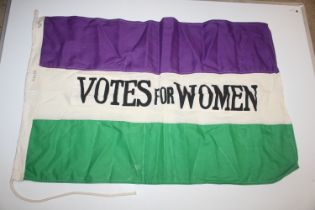 A WWII Votes for Women Suffragettes type flag