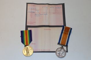 WWI BWM and Victory medals to Dvr. W.R. Weeks ASC