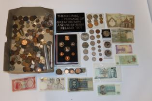 A box of various coinage to include proof sets, cr