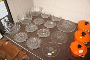 A collection of Dartington glassware comprising th