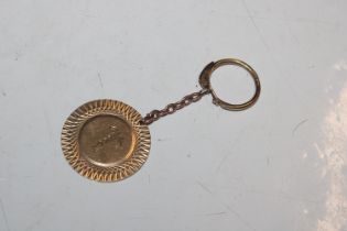 A 9ct gold keyring, approx. total weight 10.5gms