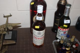 A vintage 1960's bottle of Dewars Scotch Whisky