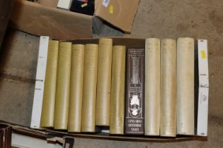 A box of books including Blake Dryden Dramatic Wor