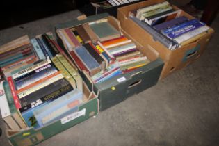 Three boxes of books