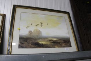 Arthur Gee study of ducks in flight
