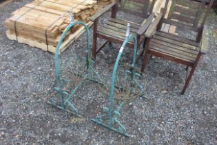 Two plant basket stands