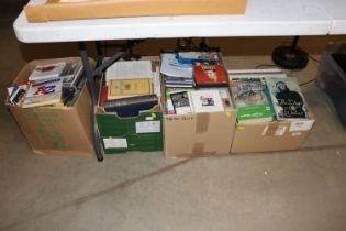 Five boxes of various books and CDs