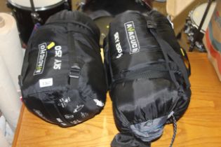 Two Ayacucho Sky 250 sleeping bags in carry cases