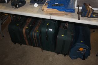 Six various travel cases