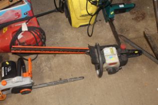 A Stihl HS60av petrol angled hedge trimmer