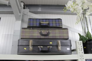 Three retro suitcases