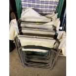 Four metal framed folding Director's chairs