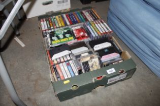 A box of cassette tapes including the Goon Show