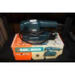 A Black & Decker KA175 electric sander and original box