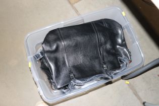A box of handbags