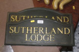 Two plaques for Sutherland Lodge