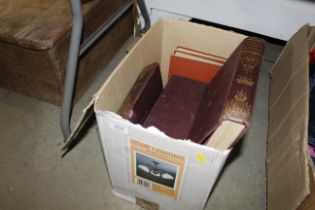 A box of books to include children's dictionary