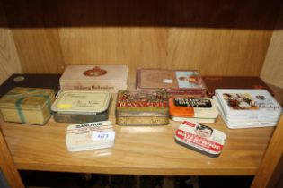 A collection of various vintage tobacco and other