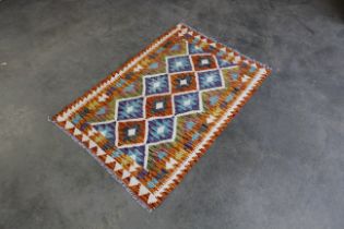 An approx. 4'5" x 2'11" Chobi Kelim rug