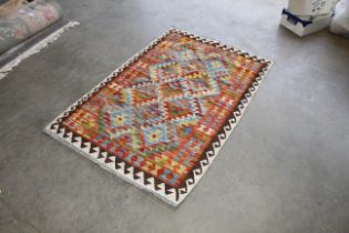 An approx. 5'2" x 3'6" Chobi Kelim rug