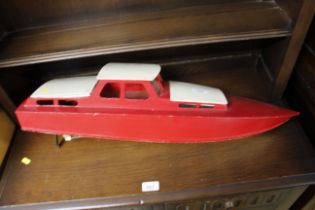 A battery powered model boat