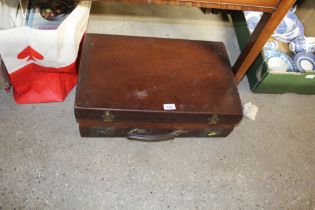 A suitcase containing various material