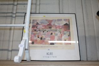 A framed and glazed Klee poster