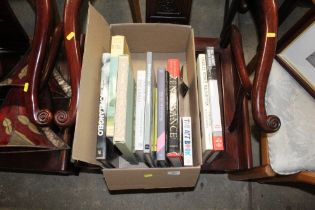 A box of art reference books