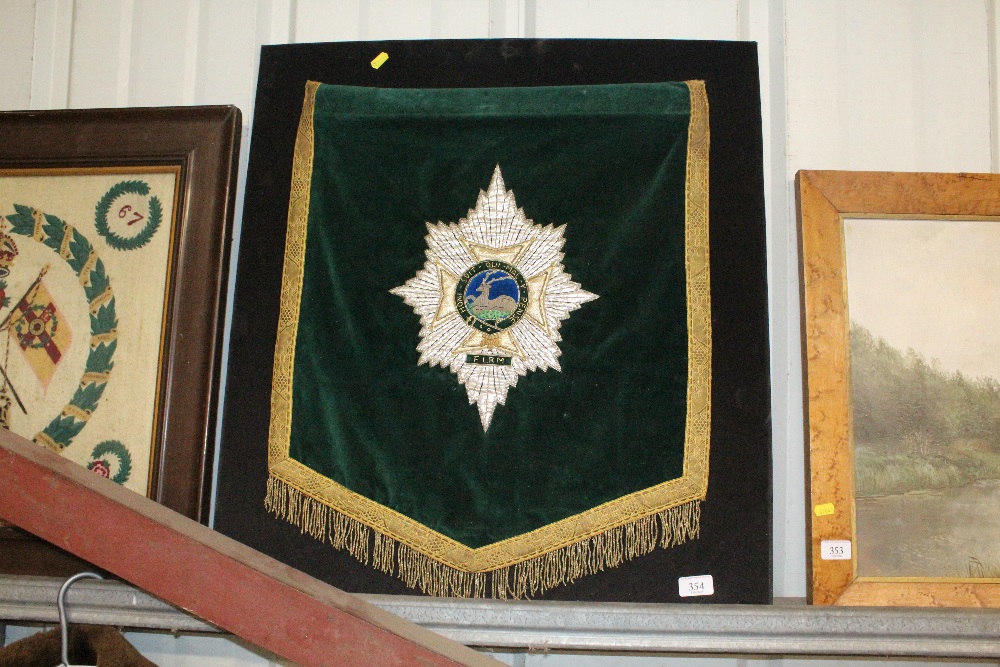A Worcestershire and Sherwood Forest regimental ba