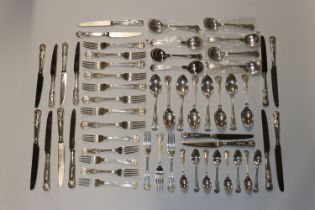 A suite of silver cutlery Sheffield 1994 comprisin