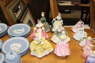 Six Royal Doulton ladies, one AF