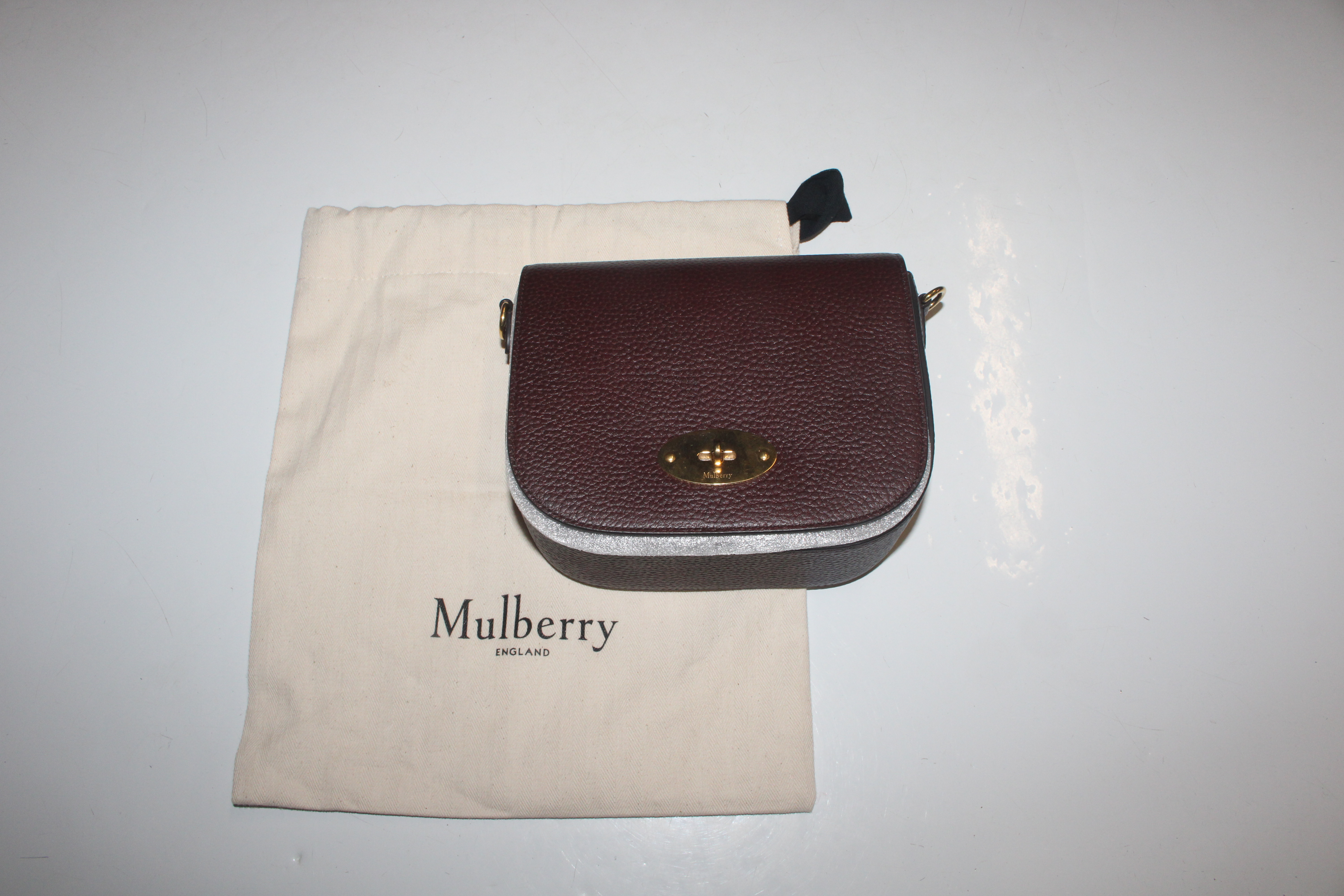 A Mulberry wine leather small Darley satchel bag