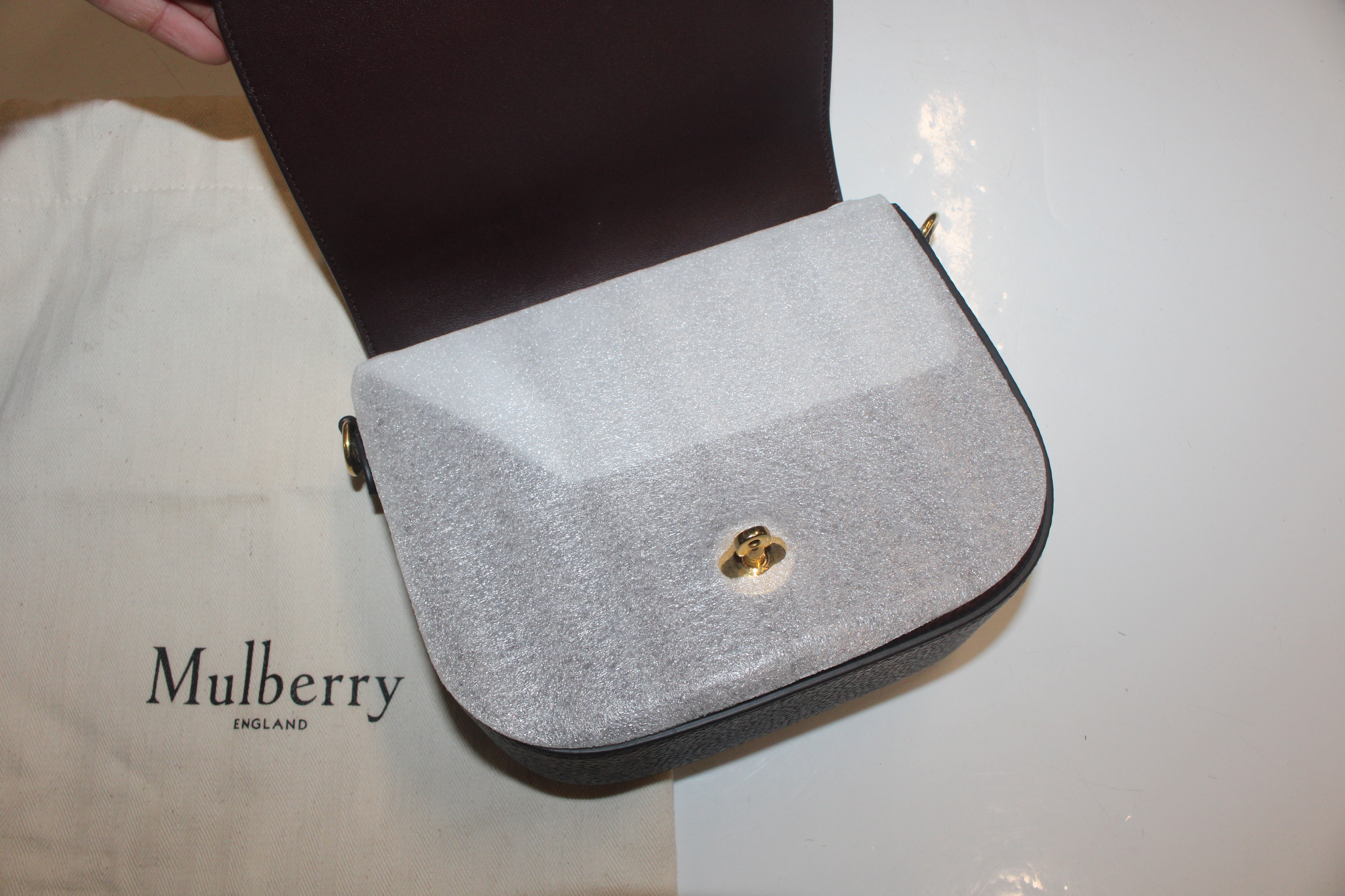 A Mulberry wine leather small Darley satchel bag - Bild 5 aus 9