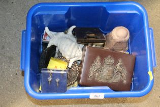 A crate of mixed military items etc