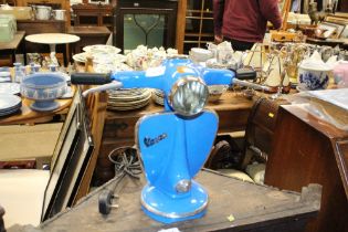 A Vespa style table lamp