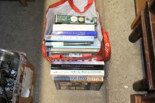 A bag of various books